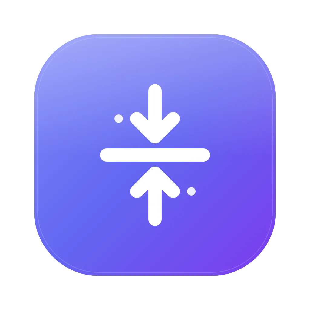 assetopt logo: a compress glyph on an indigo rounded square